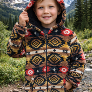 Kids Sherpa Jacket Dakota Design Brown
