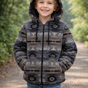 Kids Sherpa Jacket Dakota Design Gray
