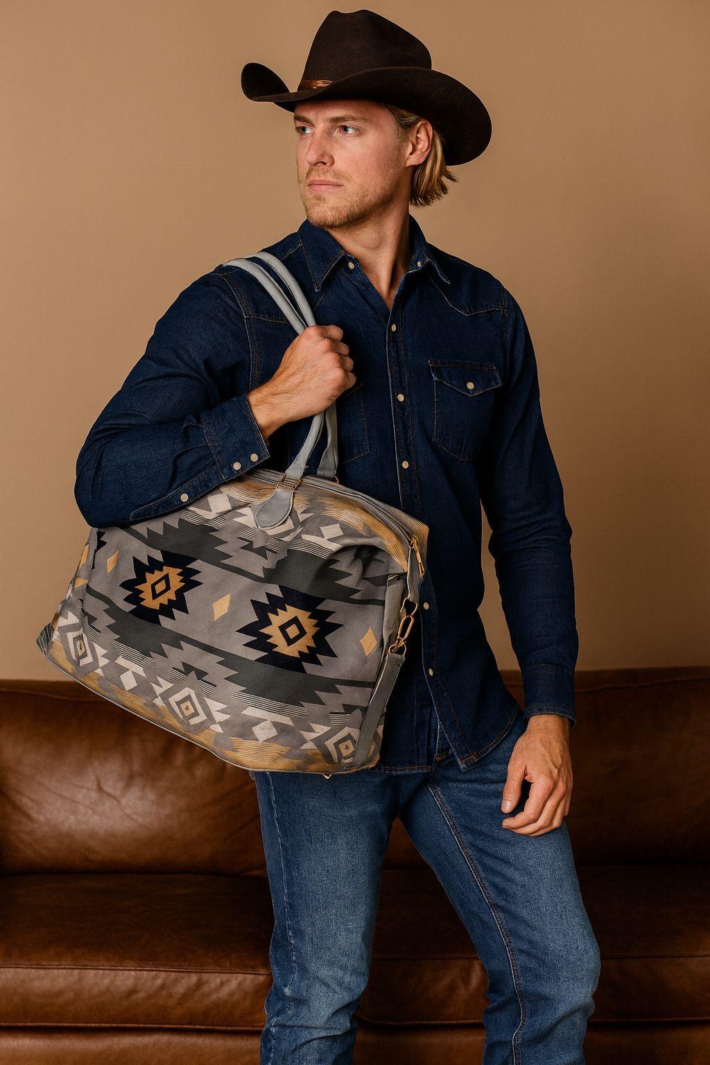 Southwest Printed Duffle Bag - Dakota Charcoal