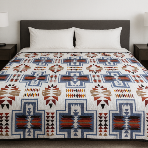 2ply Plush Blanket Santa Fe Gray2