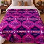 Full 2 Ply Plush Blanket 60X80 Inch White River Pink