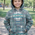 Kids Sherpa Lined Hoodie 100% Polyester with Dual Front Pockets