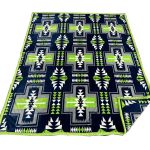2 PLY Flannel Blanket Full Size Santa Fe Design ,Seahawk