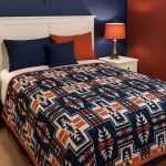 2 PLY Flannel Blanket Full Size Santa Fe Design ,Broncos