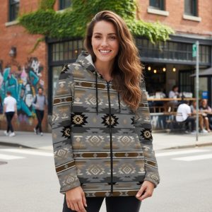 Adult Flannel Sherpa Jacket,Dakota Grey