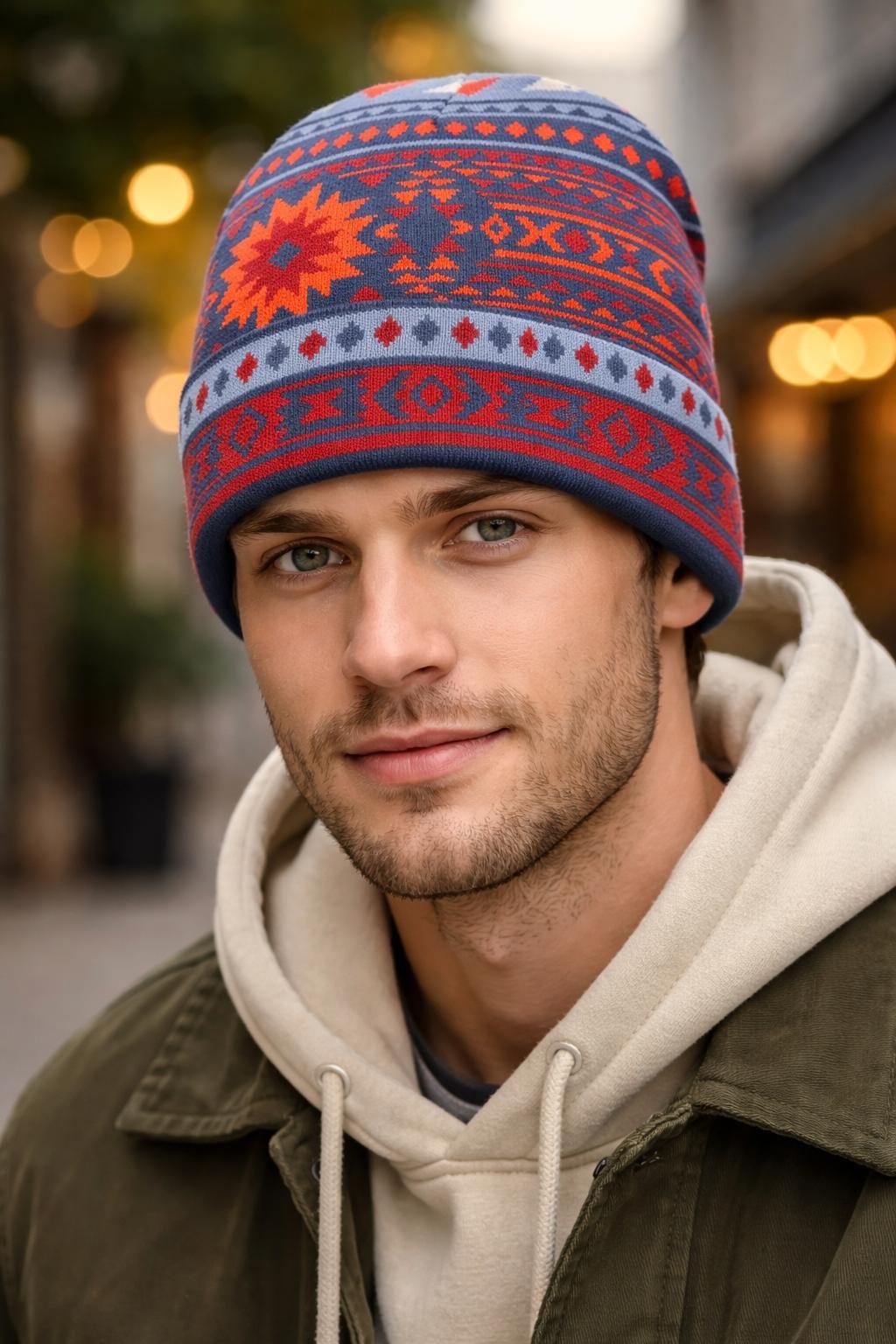 Southwest Star Beanie – Blue/Red BEN-29