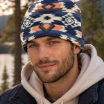 Southwest Design Beanie – Navy Tan BEN-27