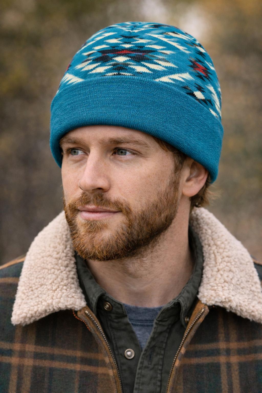 Turquoise Southwest Beanie BEN-24