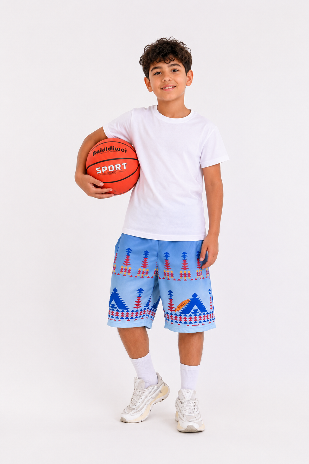 NATIVO KIDS Athletic Shorts ,SW Design Blue Color